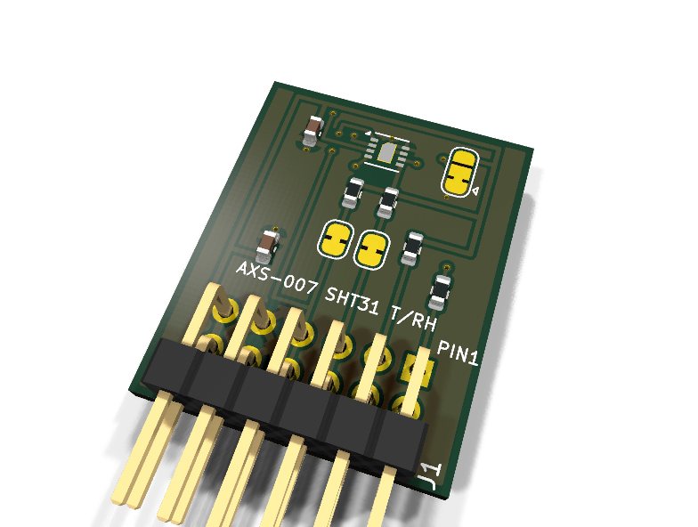 AXS-007 PCB render